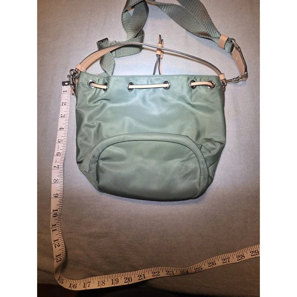 Tory Burch Virginia Nylon Bucket Crossbody Bag Palm Leaf GB41